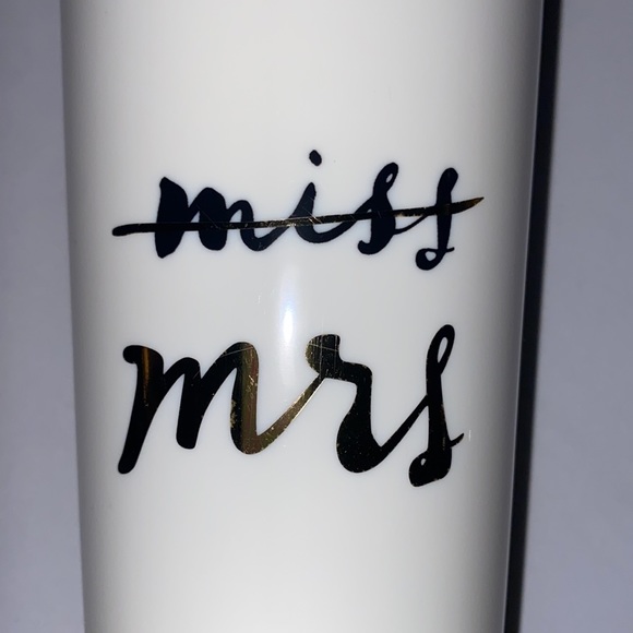 ♠️KATE SPADE NEW YORK “Miss to Mrs.” 💍 Coffee/aTea Tumbler - Picture 2 of 8